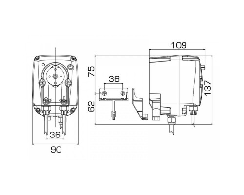 Насос дозир. перистальтический B3-V PER 12-1 90/260V SANT