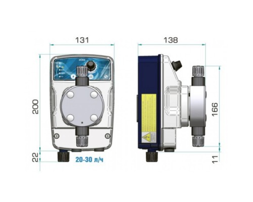Насос дозир. мембранный eONE MF 4-20 100/250V PVDF TFE/P