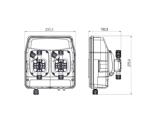 Авт.станция дозир и контр. eTWIN  PH/RX PER 2.0L-6.0 230V PVDF FULL