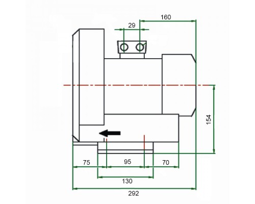 Компрессор HPE 0,85 кВт, 145 м³/ч, 1½", 380V
