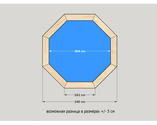 Деревянный бассейн купель для бани и сауны круглый 203 х 203 м глубина 115 см