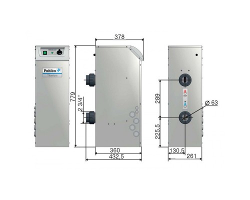 Водонагреватель Midi Heat EHD, 36 кВт, 3х12, 380В, цифровой , тэн титан
