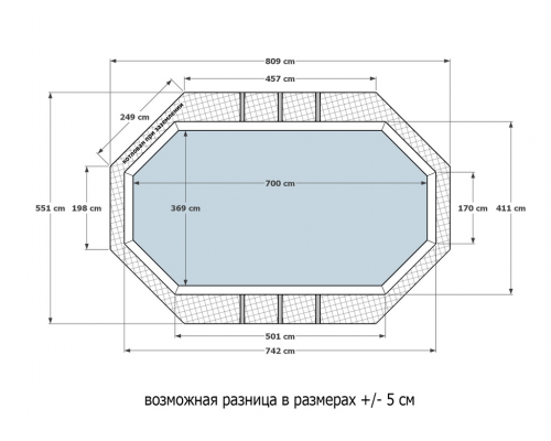Деревянный морозоустойчивый бассейн Кристалл в Иркутске по низкой цене