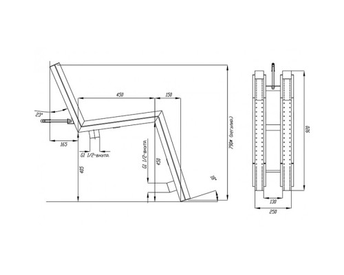 Кресло аэромассажное (пленка) G1½" (внутр.) нерж. AISI-304