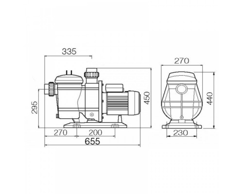 Насос FCP-1100S с префильтром 26,1м³/час(10м), 1ф/220В, 1,9/1,1 кВт