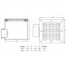 Донный слив квадратный 350х350х150 нерж. AISI-316 подкл. внутр. 3" (пленка)