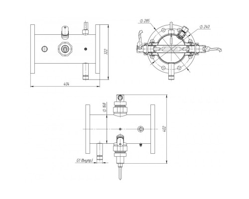 Ультрафиолетовая установка UVM-1000, 50 м3/ч, , 1кВт,  Ду100, AISI-316