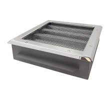Водозабор с сетчатой крышкой 400x400х130 (пленка) 2хG2,5" (внутр.) нерж. AISI-304