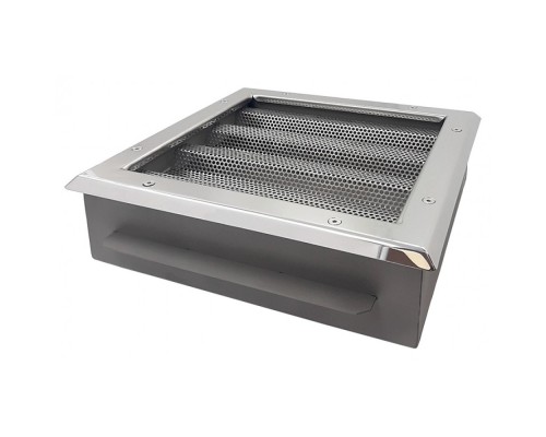 Водозабор с сетчатой крышкой 570x400х150 (пленка) 2хG4" (внутр.) нерж. AISI-304